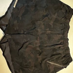 Lululemon athletic shorts green and black camouflage, size medium
